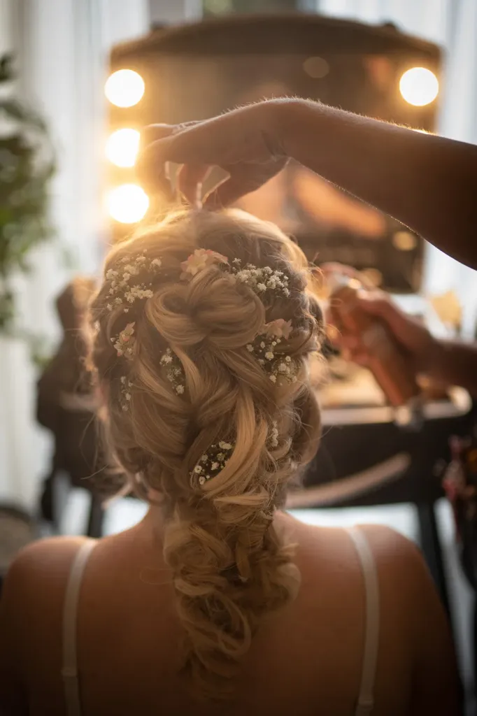 Hochzeitsfotograf Potsdam Braut beim Gettingready