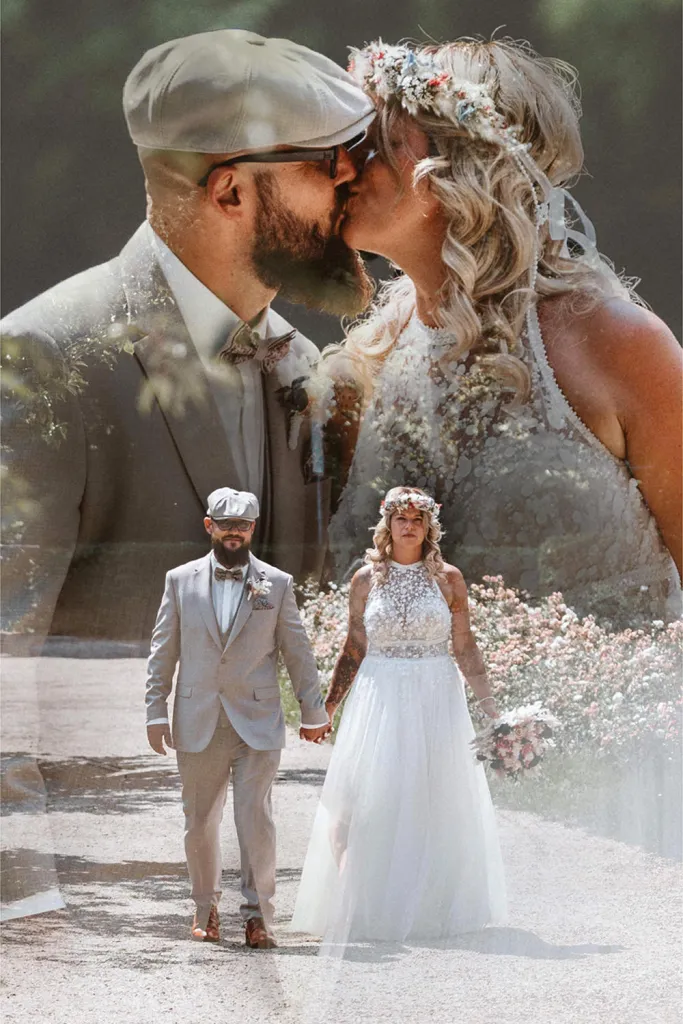 Hochzeitsfotograf Potsdam Brautpaar Double Exposer Bild